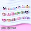 Linda mini cara de muñeca de dibujos animados joyería para uñas tridimensional castor oso perro resina pequeños accesorios accesorios para uñas venta al por mayor