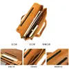 Maletín Vintage de Cuero Crazy Horse de Nuevo Modelo Transfronterizo para Viajes de Negocios, Bolso Portátil para Laptop con Múltiples Compartimentos de 14 pulgadas, Bolso para Viajero