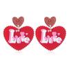 Pendientes Acrílicos Creativos de Lujo Ligero de Alto Sentido para el Día de San Valentín, Lindos, de Moda, con Temperamento, Personalidad, Diseño de Amor