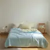 Colcha de Aire Acondicionado de Tejido de Algodón Puro, Colcha de Verano de Doble Capa, Cómoda para Dormir Desnudo, Colcha de Verano Fina Lavable para Camas Individuales o Dobles