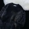 Suéter de Lã de Vison Masculino Inverno Espessado Japonês Preguiçoso Retrô Tricô Suéter Marca de Moda Outono e Inverno Senso de Alta Qualidade Jaqueta