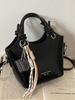 Nuevo Bolso de Cubo Portátil Simple con Texto de Moda Transfronterizo, Niche Simple Combinable Casual de Hombro Cruzado para Mujer