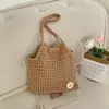 Bolso tejido transfronterizo para mujer 2026 nuevo de moda primavera-verano bolso de hombro de moda gran capacidad hueco bolso de playa
