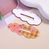 Novo Clip Lateral para Cabelo com Laço de Costura, Nuvem de Glitter, Impressão Acrílica, Acessórios de Joias para Cabeça