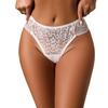 Amazon Transfronterizo Europeo y Americano Sexy Encaje Hueco Soluble en Agua Floral Bragas para Mujer Bikini de Cobertura Media Tanga