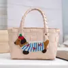 Nueva Bolsa de Cesta de Verduras Tejida de Gran Capacidad Moda Primavera y Verano Accesorios de Regalo de Acompañamiento Bolsa Tejida de Plástico DIY Bolsa de Playa para Mujer