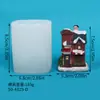 Pequeño adorno de escritorio casa de nieve casa recuerdo regalo arreglo de escena en miniatura tema de escena navideña molde de silicona