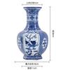 Vaso Cerâmico Antigo de Jingdezhen Vasos Decorativos Cerâmicos Semi-artesanais Ornatos para Gabinete de TV Hidropônico de Alta Temperatura