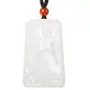 Colgante de Jade Natural Afgano Dios del Mar Mazu al por Mayor para Hombres y Mujeres, Colgante de Jade Mazu Lin Mo