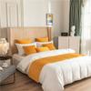 Simples nórdico simples de cor sólida padrão de onda geométrica de veludo holandês dupla face disponível Hotel B & B modelo quarto cama corredor toalha de cama