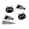 Gatito de pez blanco y negro DIY accesorios para tocado material hecho a mano carcasa para teléfono móvil accesorios para pegatina de refrigerador en stock venta al por mayor