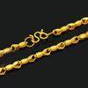 Collar de pescado con molde inverso de oro real de 24 quilates, joyería de oro de fuego al por mayor año tras año durante mucho tiempo no se decolora