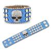 Pulsera Punk Popular Transfronteriza Europea y Americana Estilo Hip-Hop Pedrería Calavera Cruz Decoración de Muñeca Pulsera Fiesta