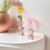 Ornamento Moderno Criativo Simples de Vaso Pequeno Esferas de Vidro Coloridas Transparentes Arranjo de Flores para Sala de Estar Decorações de Mesa de Jantar Flores Secas