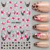 Nuevas pegatinas de micro-tallado para arte de uñas transfronterizo estilo crema de Instagram con lunares, moños y formas de corazón de fresa, pegatinas de arte de uñas autoadhesivas