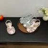 Zapatos de Princesa para Niñas 2026 Nuevo Modelo Sandalias Brillantes de Colores con Lentejuelas y Lazo Estilo Coreano Casual de Moda Zapatos para Niños