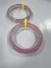 Oferta especial: Pulsera Texturizada de Ágata Natural Genuina Garantizada Tipo Hielo Naranja Atardecer Calcedonia para Niñas, Semitransparente