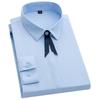 Camisa Blanca de Primavera y Otoño para Hombre de Manga Larga Business Casual Profesional Vestido Herramientas Color Sólido Camisa Blanca para Hombre Top