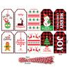 Etiqueta de decoración navideña, etiqueta de tarjeta de felicitación tridimensional navideña, tarjeta original de árbol de Navidad, lista de Papá Noel al por mayor