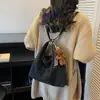 Bolso Tote Retro Versátil de Ante, Bolso de Hombro Versátil Casual con Estilo, Mochila Multifuncional para Viajes Diarios