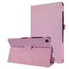Adecuado para Samsung Tab A9/A9+ 11 pulgadas, Funda Protectora con Soporte de Patrón de Lichi, Funda de Cuero Anti-Caída de Cobertura Completa, Estilo de Negocios Simple