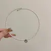 Atmósfera Simple Perla Circonita Collar Súper Inmortal Elegante Ins Celebridad de Internet de Moda Dulce Fresca Chica Picante Cadena para Clavícula