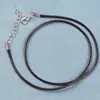 Accesorios para Joyería Cordón para Collar DIY Cierre de Langosta Cordón de Cuero Negro Encriptado Hilo de Cera Coreano Cordón para Gafas Cordón para Colgante Correa para el Cuello