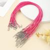 Collar de cuerda de cuero con hilo encerado, color negro, accesorio colgante de joyería de una sola cuerda, oferta transfronteriza de Amazon