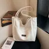 Bolsa tote de lona de grande capacidade para trabalho e passeios, estilosa e versátil para o dia a dia, adequada para estudantes como bolsa para livros, bolsa de mão ou bolsa de ombro
