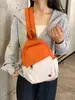 Bolsa de peito color block transfronteiriça para estudantes, mochila pequena para viagem, bolsa transversal casual 2026, mochila esportiva de grande capacidade