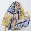 Azulejo Floral Molino de Hilo Bali Venta al por Mayor Comercio Exterior Transfronterizo Bufanda de Seda Estampada Bufanda Larga para Mujer Bufanda Chal Primavera/Verano