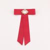 Suqi Estilo Japonés y Coreano Lazo de Cinta Acanalada Estudiante Uniforme Escolar Color Sólido Broche Accesorio Perla Fresco y Dulce