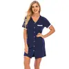 Moda Feminina Europeia e Americana Nova Primavera/Verão Roupa de Casa Simples Casual Confortável Vestido Feminino de Modal Atacado