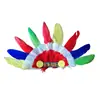 Tocado de Jefe Indio de Venta Caliente Transfronterizo, Tocado de Plumas Salvajes, Tocado de Tambor Africano Estilo Étnico Bohemio