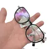 Marco de Lentes de Combinación de Pegamento Dorado de Moda Ultraligero para Influencers, Marco de Lentes Semi-Titanio para Mujer, Artefacto de Aspecto Natural, Marco de Lentes Delgado Estilo Ins