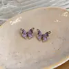 Aretes de Mariposa con Perlas, Pintura en Spray Plateada y Tachonados de Diamantes, Estilo Fresco y Dulce, Aretes Exquisitos con un Toque de Lujo, Accesorios para Orejas de Lujo Ligero para Mujer
