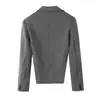 Moda europea y americana transfronteriza para mujer AliExpress superventas elegante blazer casual irregular a rayas sexy para mujer
