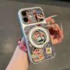Ilustración Retro Xiaoxin Adecuada para Funda de Teléfono Apple 17 Pro Max con Soporte Giratorio para Huawei P60, Xiaomi 15, Vivo