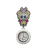 Lindo Reloj de Bolsillo Labubu Marca Acrílica para Mujer, Reloj de Bolsillo de Silicona, Luminoso, Retráctil, Reloj Giratorio para Estudiante