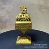 Coleccionables Varios Antiguos, Imitación de la Dinastía Qing, Hecho durante el Período Qianlong, Quemador de Incienso de Unicornio Chapado en Oro, Adorno Artesanal, Una Pieza para Venta al por Mayor