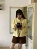 Talla actualizada Lindo lazo cordones cuello alto pequeño estilo suave cálido suave y pegajoso chaqueta con capucha