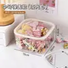 Caja de Almacenamiento de Escritorio con Tapa abatible Banda de Goma Collar Accesorios para el Cabello Pinzas para el Cabello Anillos Ligas para el Cabello Flores para el Cabello Almacenamiento Joyería Tocados Caja Transparente
