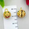 Colgante Tradicional de León Hueco Esmaltado en Oro, Calabaza de la Fortuna, Accesorios para Pulseras de Joyería DIY