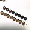Citrino Natural Forma Redonda Lisa 6.5mm, Cuarzo Ahumado Fondo Plano Superficie Lisa, Piedra para Accesorio de Joyería Cabujón