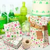Wx293 St. Papel de Copia Día de San Patricio 17g Papel de Envoltura a Prueba de Humedad para Regalos y Dulces, Papel Pera Decorado con Tréboles