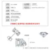 Pendientes Individuales de Diamante Chapados en Oro de 14K para Hombres y Mujeres, Modernos, Sencillos, Tendencia, Pendientes Rectangulares Geométricos, Populares en Xiaohongshu