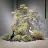 Nuevo Set de Bambú Artificial Nandina Estilo Pastoral para Paisajismo de Interiores, Decoración de Ventanas, Adornos de Plantas Verdes y Plantas Falsas