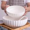 Tigela Grande para Sopa Branca Pura, Prato Grande para Sopa Extra Grande, Tigela Criativa para Peixe em Conserva, Tigela Grande para Macarrão, Louça, Tigela de Cerâmica Abóbora, Porcelana Branca