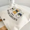 Nova Bolsa de Lona de Urso para Estudantes, Pequena Bolsa de Mão Portátil para o Trabalho, Bolsa de Almoço, Bolsa Tote de Lona, Bolsa de Presente