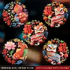 Pegatinas de Vidrio para Ventana Año del Cordero 2027 para el Festival de Primavera, Caracteres de Fortuna del Zodiaco, Decoraciones Estáticas para Ventana para Año Nuevo